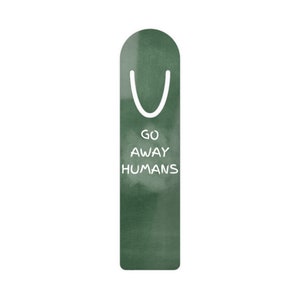 Doctor Who &quot;Go Away Humans&quot; Chalkboard Metal Bookmark