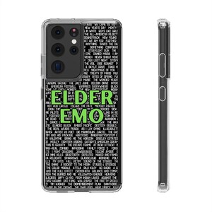 Elder Emo Band Love Clear Phone Case - Green