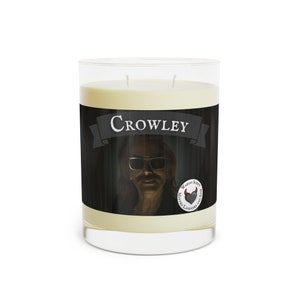 Good Omens Crowley Scented Candle - Wahoo Scent (Minted Lavender and Sage) Full Glass, 11oz