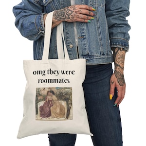 omg they were roommates &quot;Sappho and Erinna in a Garden at Mytilene by Simeon Solomon&quot;(1864) Natural Tote Bag