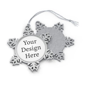 Custom/Personalized Pewter Snowflake Ornament