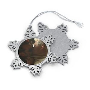 Good Omens Ineffable Kiss Pewter Snowflake Ornament