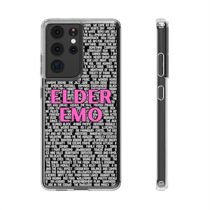 Elder Emo Band Love Clear Phone Case - Pink
