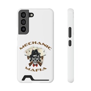 Custodia del telefono della mafia meccanica con il supporto della carta