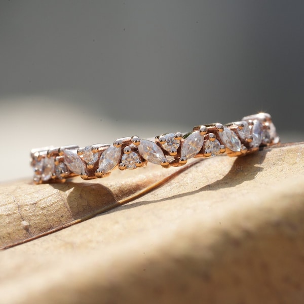 Rose Gold Wedding Band Women Etsy