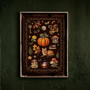 Poster Herbst Collage Vintage