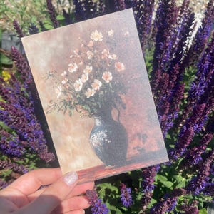 Postkarte alte Blumenvase