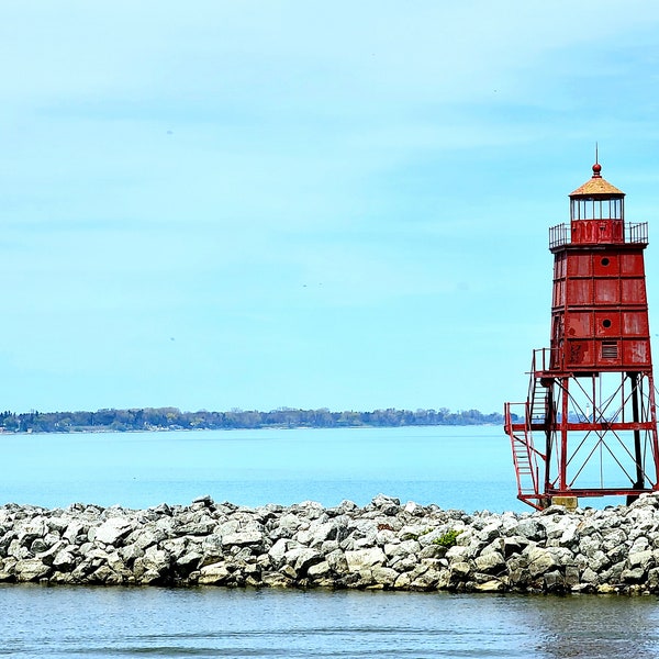 De Digitale Foto van de Kust van Michigan van het meer