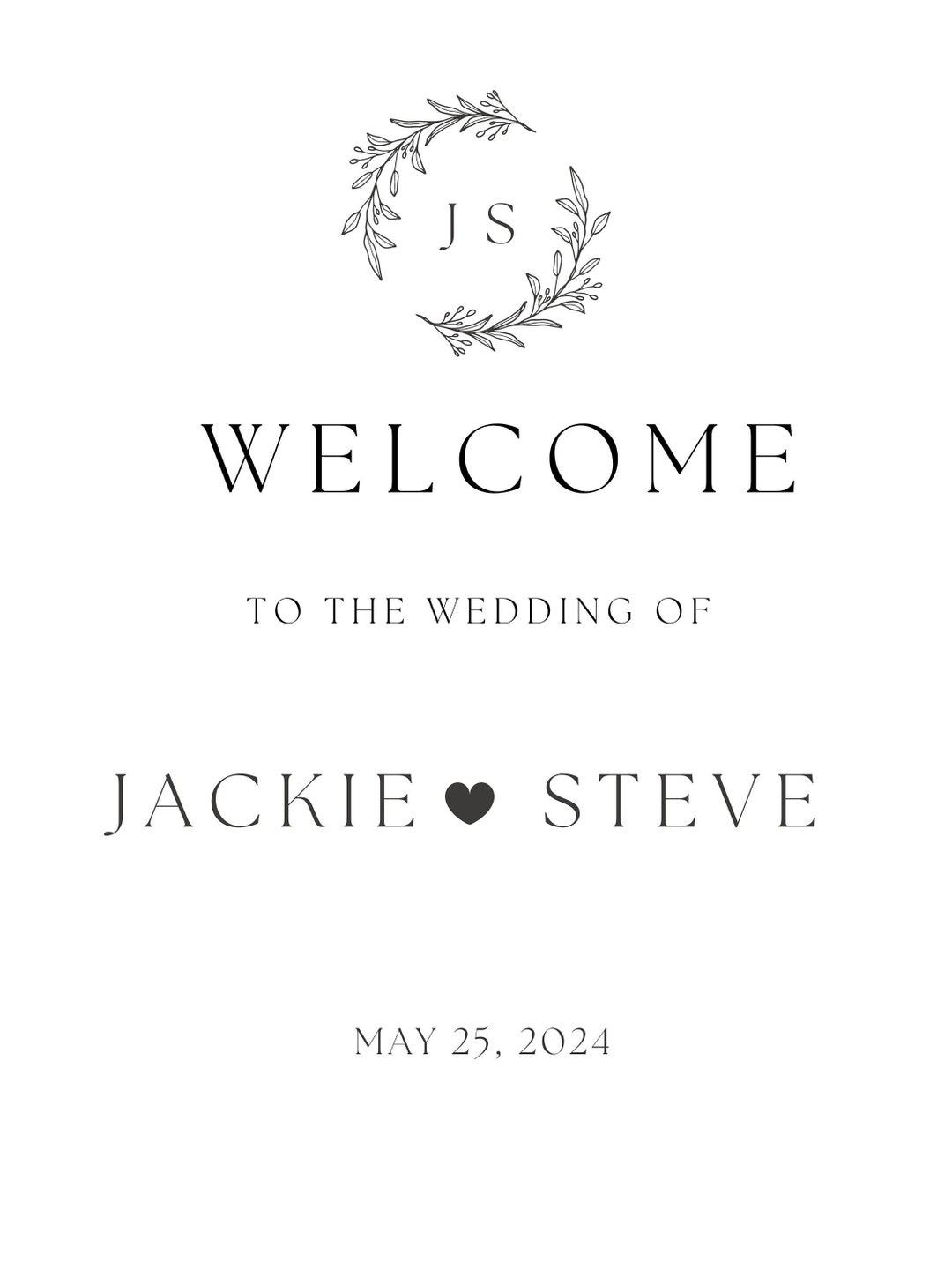 Wedding Sign, Seating Chart and Wedding Menu Package (sofia