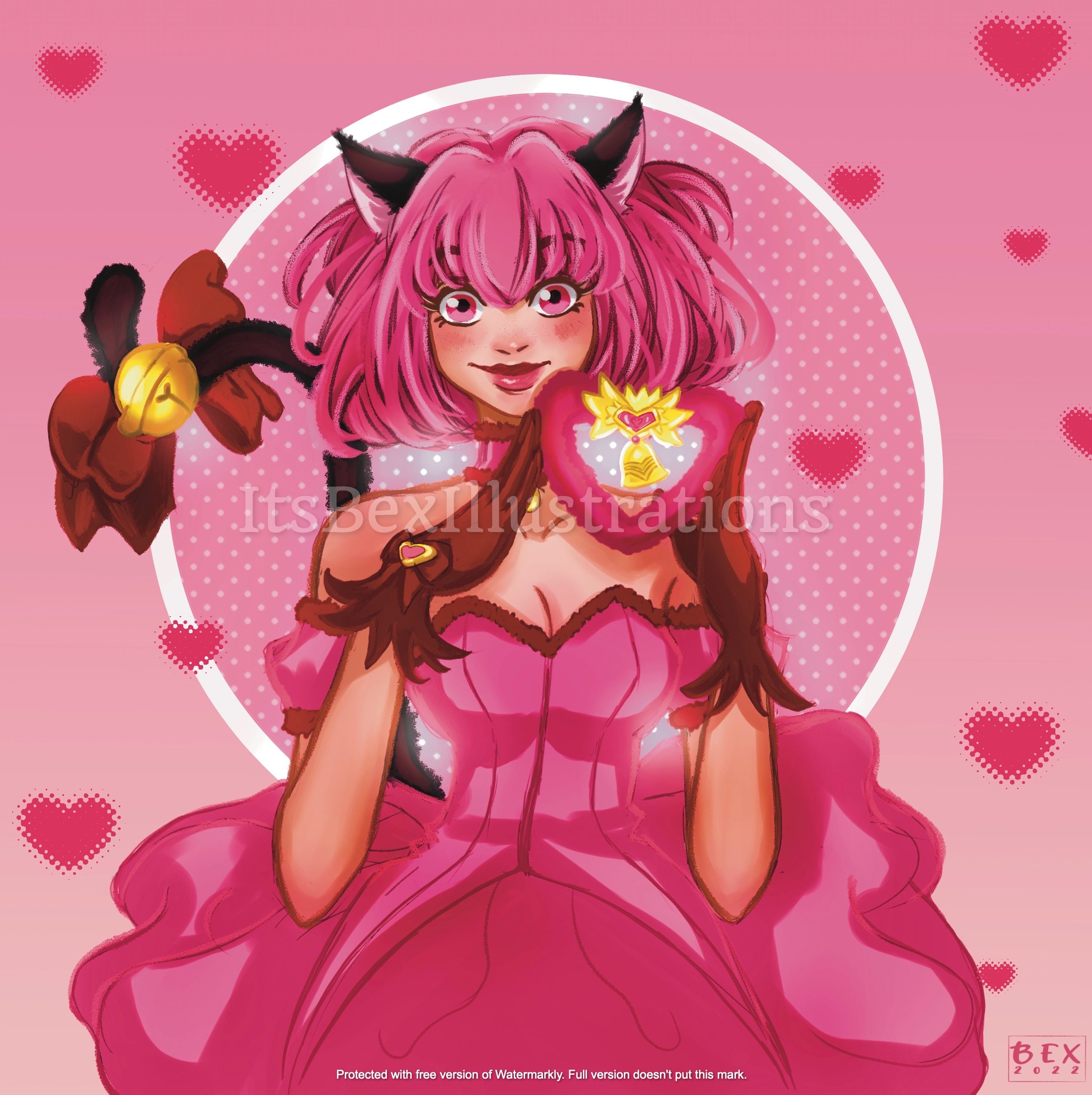 Mew Ichigo from the anime Tokyo Mew Mew New original artwork Art Board  Print for Sale by EryaMoon