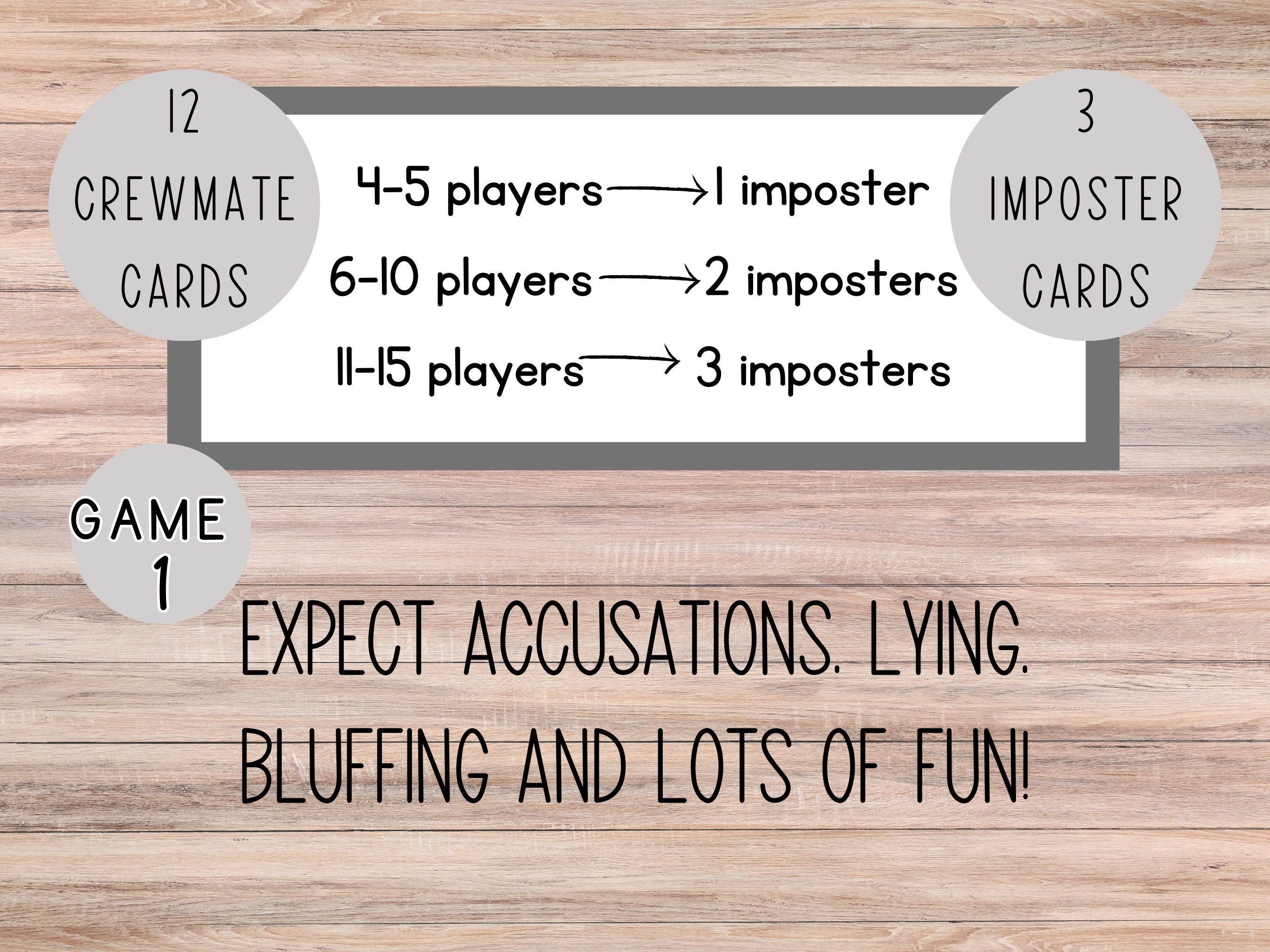 Among Us, Real Life, Printable Game, Card Game, Fun Game, Family ...