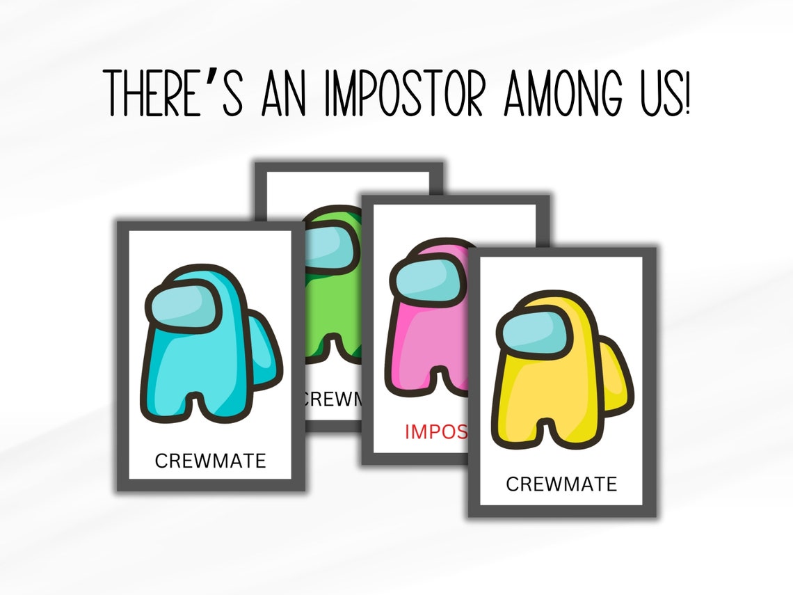 Among Us Real Life, Birthday Activity, Game for Kids, Card Game, Fun ...