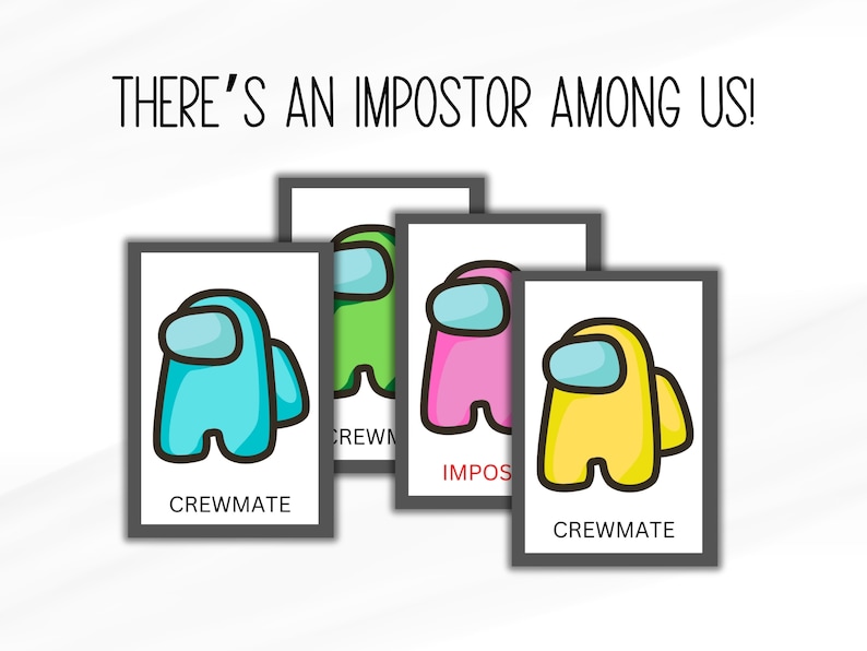 Among Us Real Life, Birthday Activity, Game for Kids, Card Game, Fun ...