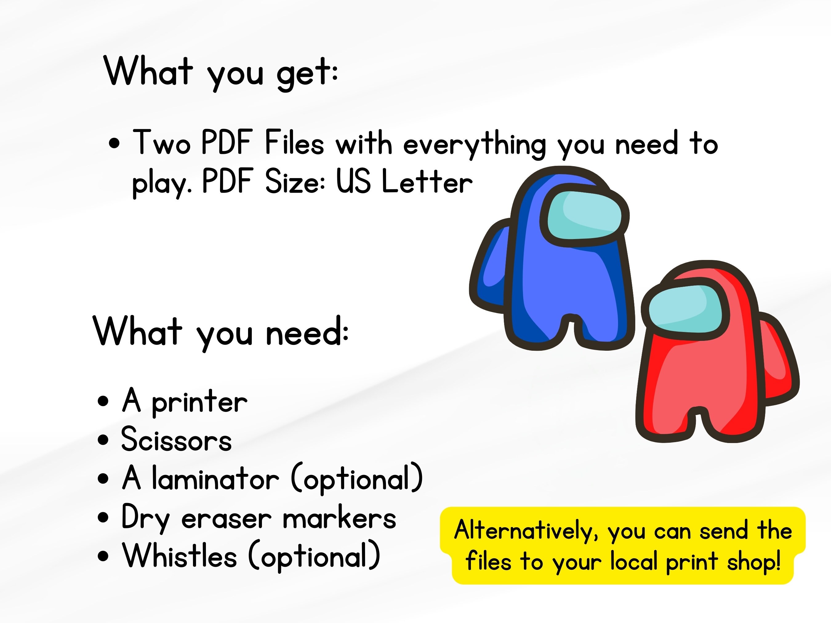 Among Us Real Life, Birthday Activity, Game for Kids, Card Game, Fun ...