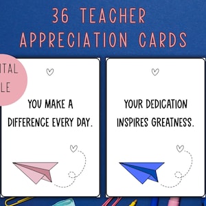 Affirmationskarten für Lehrer, Geschenk für Lehrer, druckbare Karten unterrichten, positive Wörter, danke Lehrer, Lehrernotizen, Flugzeug super