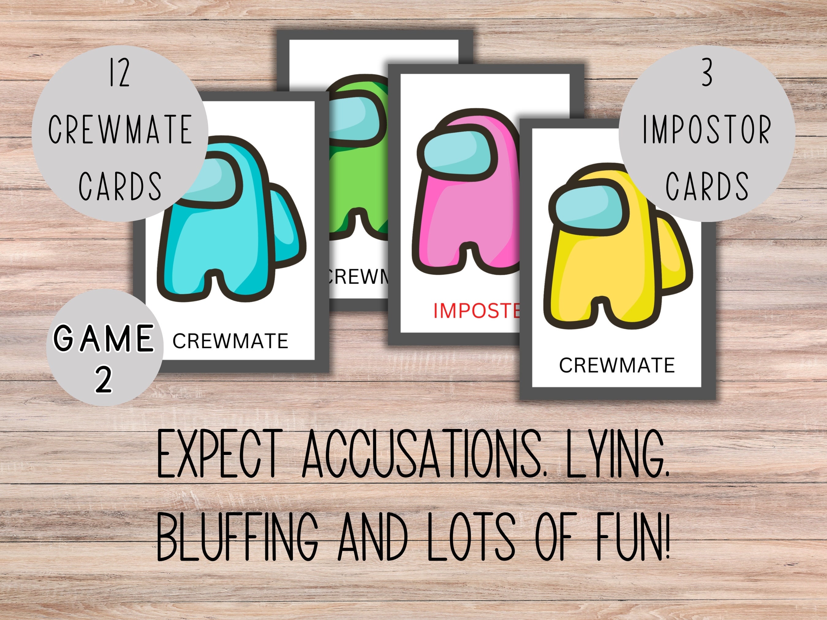 Among Us Real Life, Printable Game, Birthday Activity, Fun Game, Family ...