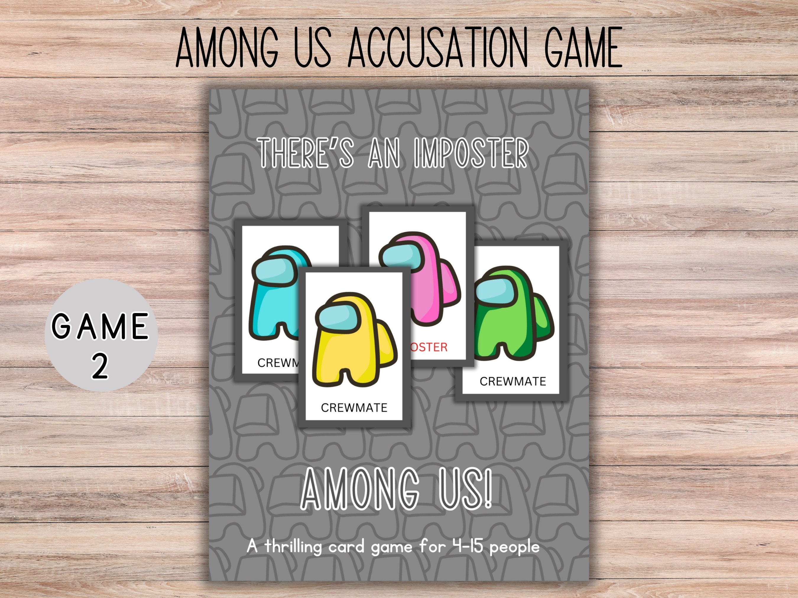 Among Us Real Life, Printable Game, Birthday Activity, Fun Game, Family ...