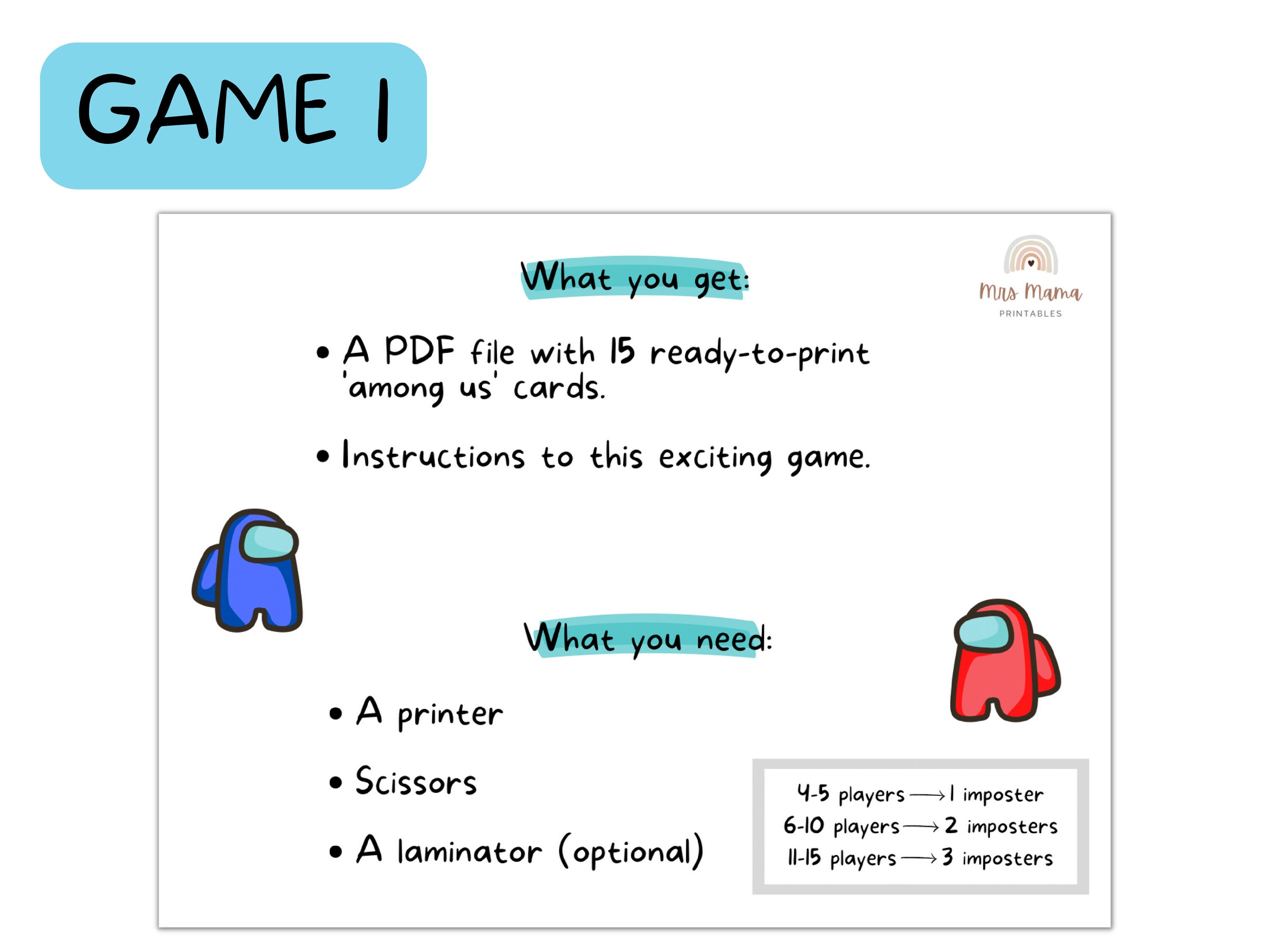 Among Us Real Life Instructions at Paul Maxwell blog