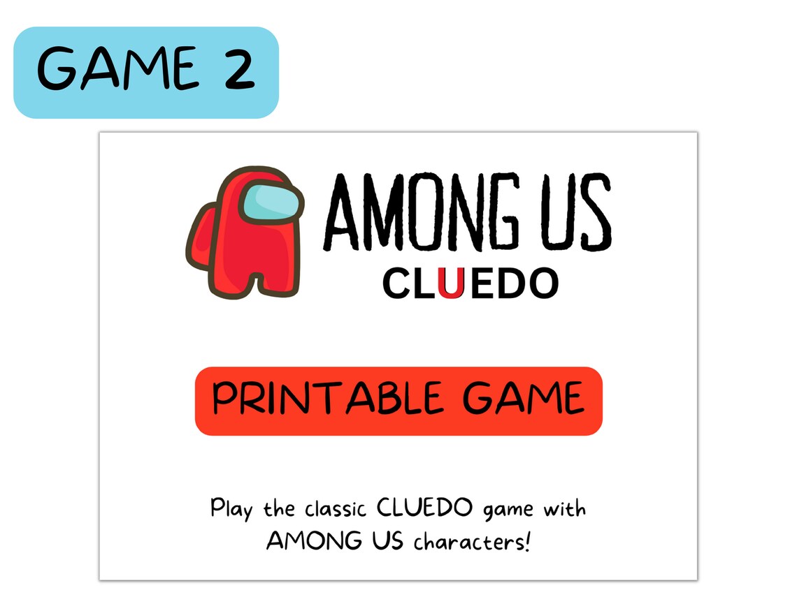Among Us Real Life Printable Game Card Game Fun Game - Etsy