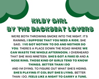 Song Lyric Poster