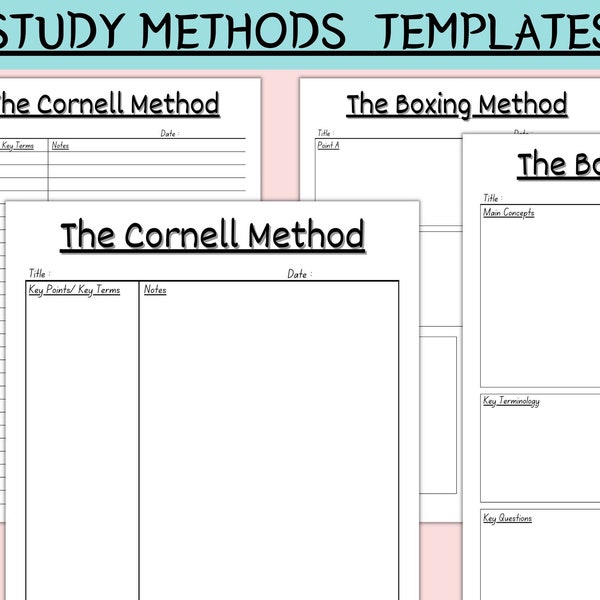 A4 Printable Study Planner | Cornell Study Planner | The Boxing Study Planner
