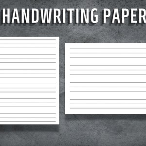 Handwriting Paper, Practice Writing Paper, Penmanship Paper, Printable Handwriting Sheet, Handwriting Template, Learn Writing, 2 Pages