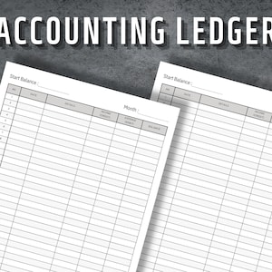 Accounting Ledger, Printable General Ledger, Money Tracker, Expense Tracking, Ideal For Your Small Business Bookkeeping, Instant Download