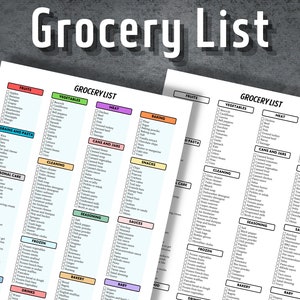 Einkaufsliste, Einkaufsplaner, Einkaufsliste, druckbare Einkaufsliste, Checkliste, sofortiger Download
