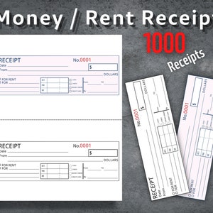 Money or Rent Receipt, Printable Receipt, Rent Receipt, Cash Receipt, Rent Receipt Template, Digital Receipt, Instant Download