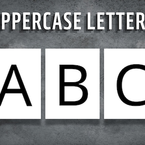 Letras mayúsculas, Alfabeto imprimible, Páginas A B C editables, Alfabeto, Letras de aprendizaje, Educación en el hogar, Descarga instantánea