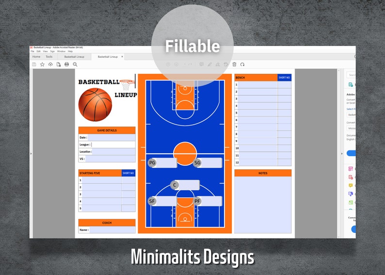 Basketball Lineup, Basketball Lineup Maker, Basketball Game Day