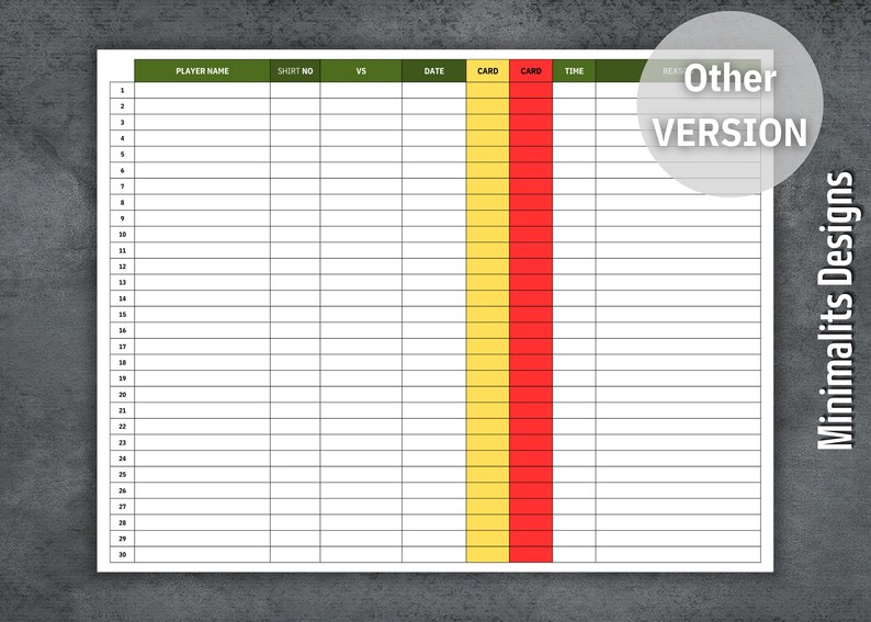 Soccer Cards Tracker Printable Football Cards Tracker Soccer Season Soccer Cards Tracker Printable Football Cards Tracker Soccer Season