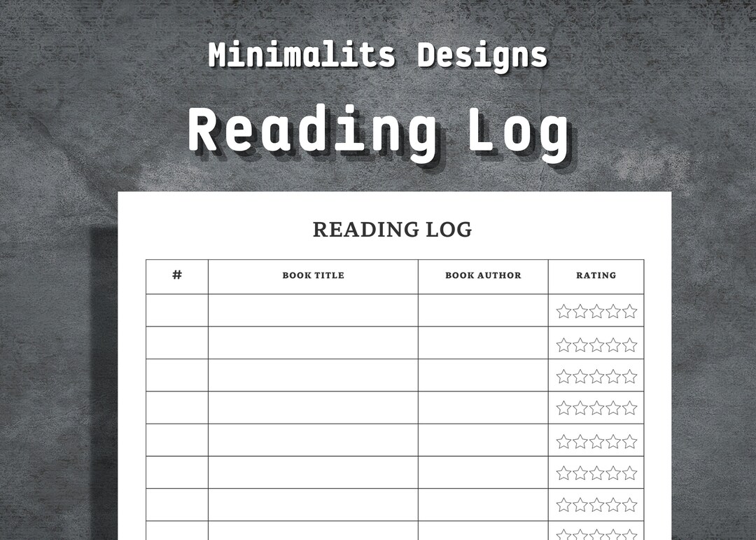 Reading Log, Book Log, Reading Tracker, Printable Book Tracker, Book
