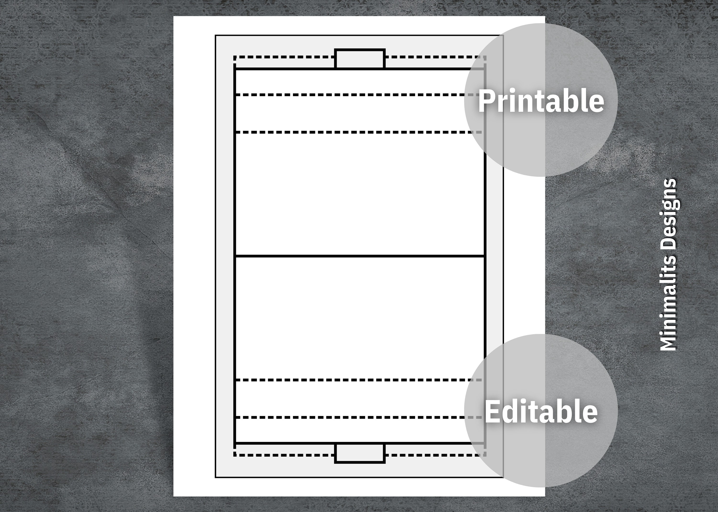 Water Polo Playbook Template, Printable Blank Water Polo Diagram, Canva
