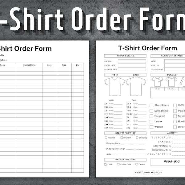 Custom Order Form - Etsy