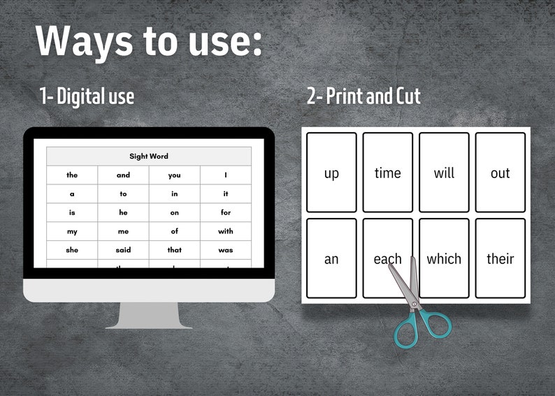 Sight Word Flash Cards Preschool Flashcards Printable - Etsy