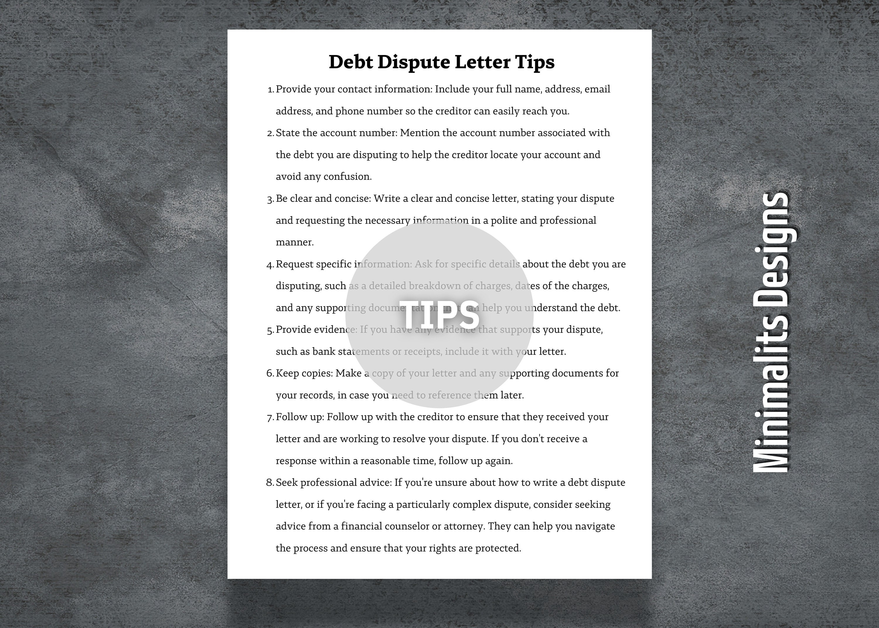 Disputing Debt Collection Language Debt Dispute Letter, Debt Collection Dispute Letter, Printable Debt ...