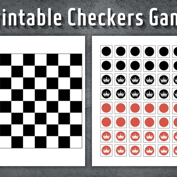 Printable Checkers Board Etsy - Il 600x600.5021058901 Htvi 
