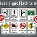 Road Signs Flashcards, Preschool Flashcards, Printable Montessori Cards ...