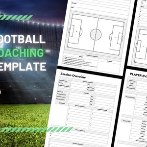Football Coaching Template, Soccer Practice Plan, Football Game Day Strategy, Soccer Player Evaluation, Football Coach Planner, Soccer Coach