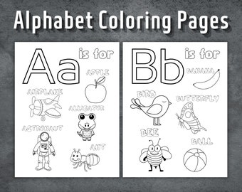 Alphabet Coloring Pages, Printable Alphabet, ABC Coloring Pages, Alphabet Worksheets, Kindergarten Homeschool, Learn Alphabet, Learning ABC