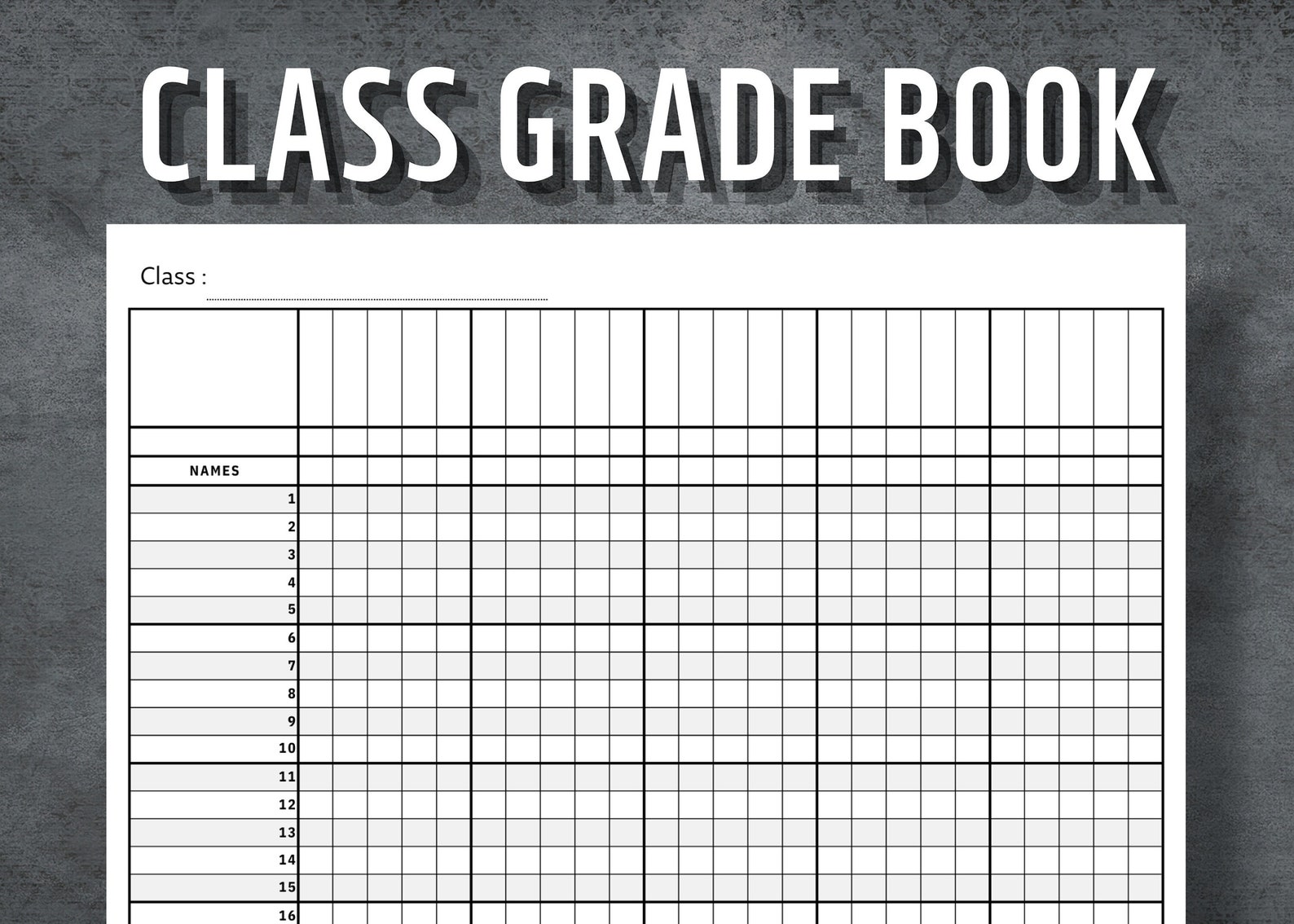Auto Booklet Grade Class Grade Book, Class Record, Grade Book, Grade Tracker, Teacher ...