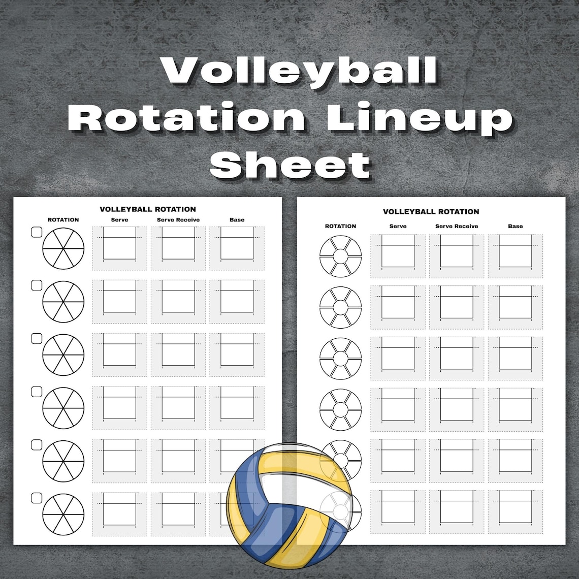 Volleyball Rotation Customiser Volleyball Rotation Template, Volleyball Rotation Lineup Sheet ...