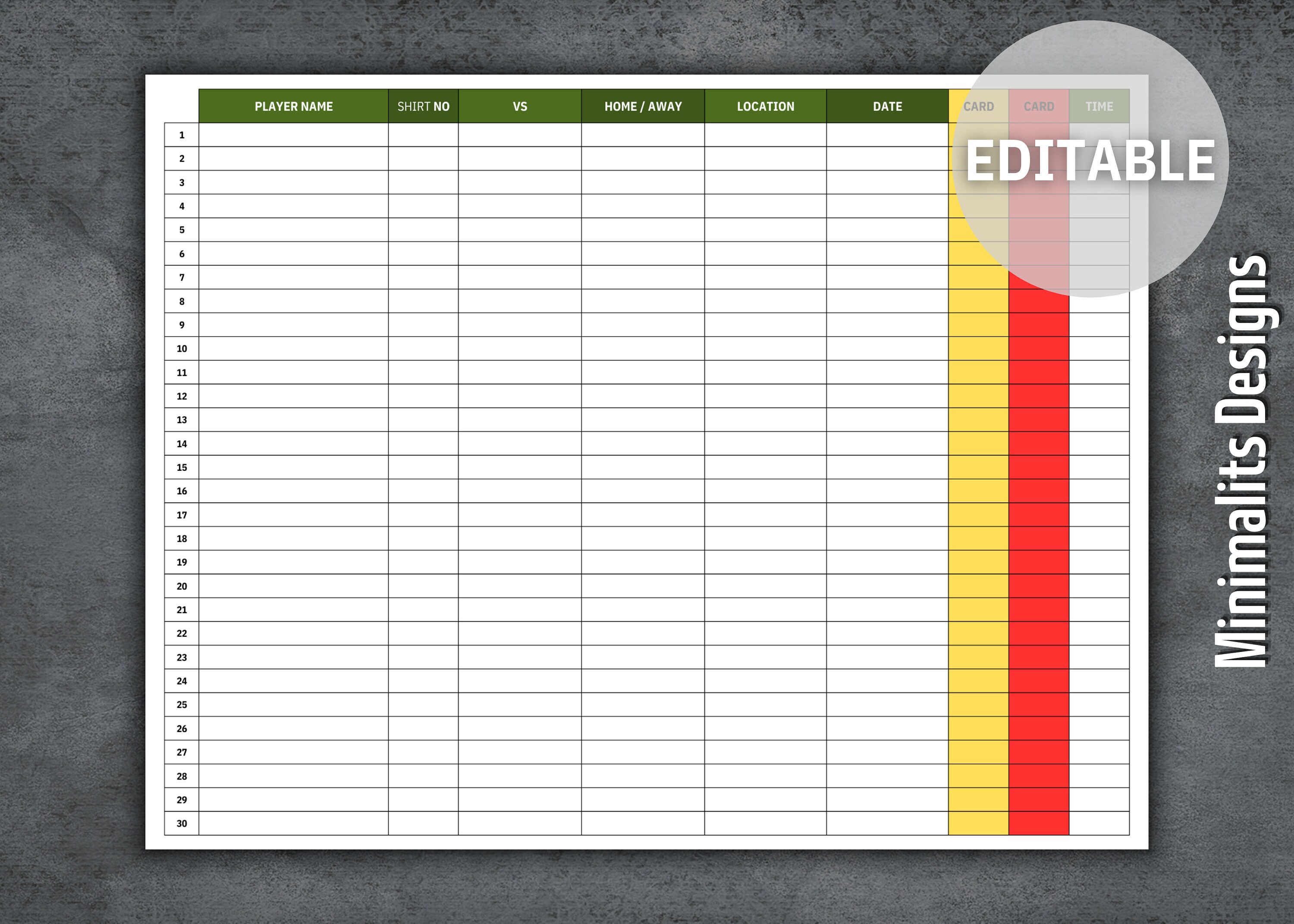Soccer Cards Tracker Printable Football Cards Tracker Soccer Season Soccer Cards Tracker Printable Football Cards Tracker Soccer Season