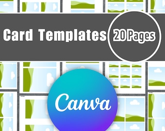 Drag and Drop Card Templates, Business Card, Printable Flashcard, Editable Blank Card, Business Notecards, Canva Card Frame, Card Templates