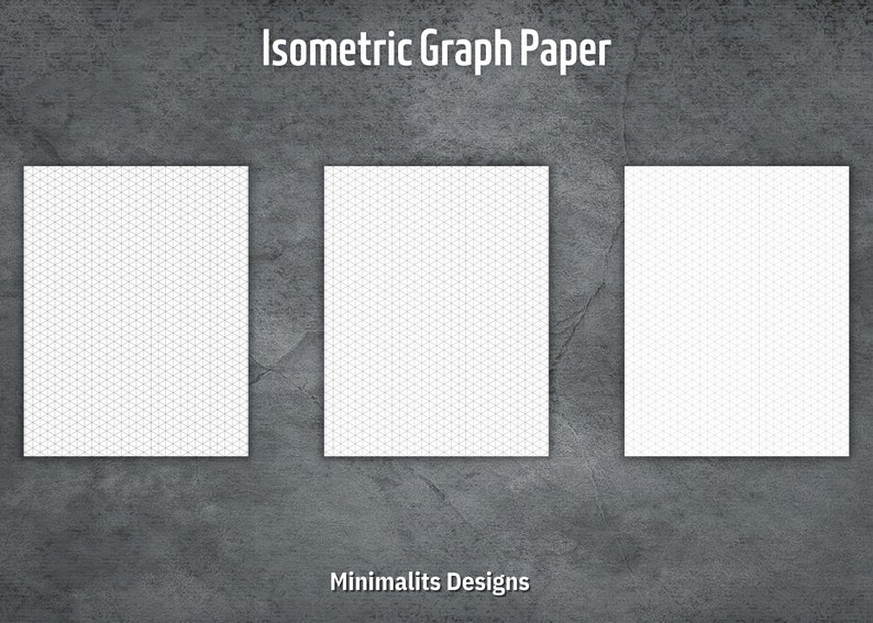 Isometric Graph Paper, Isometric Grid Paper, Printable Isometric Graph ...