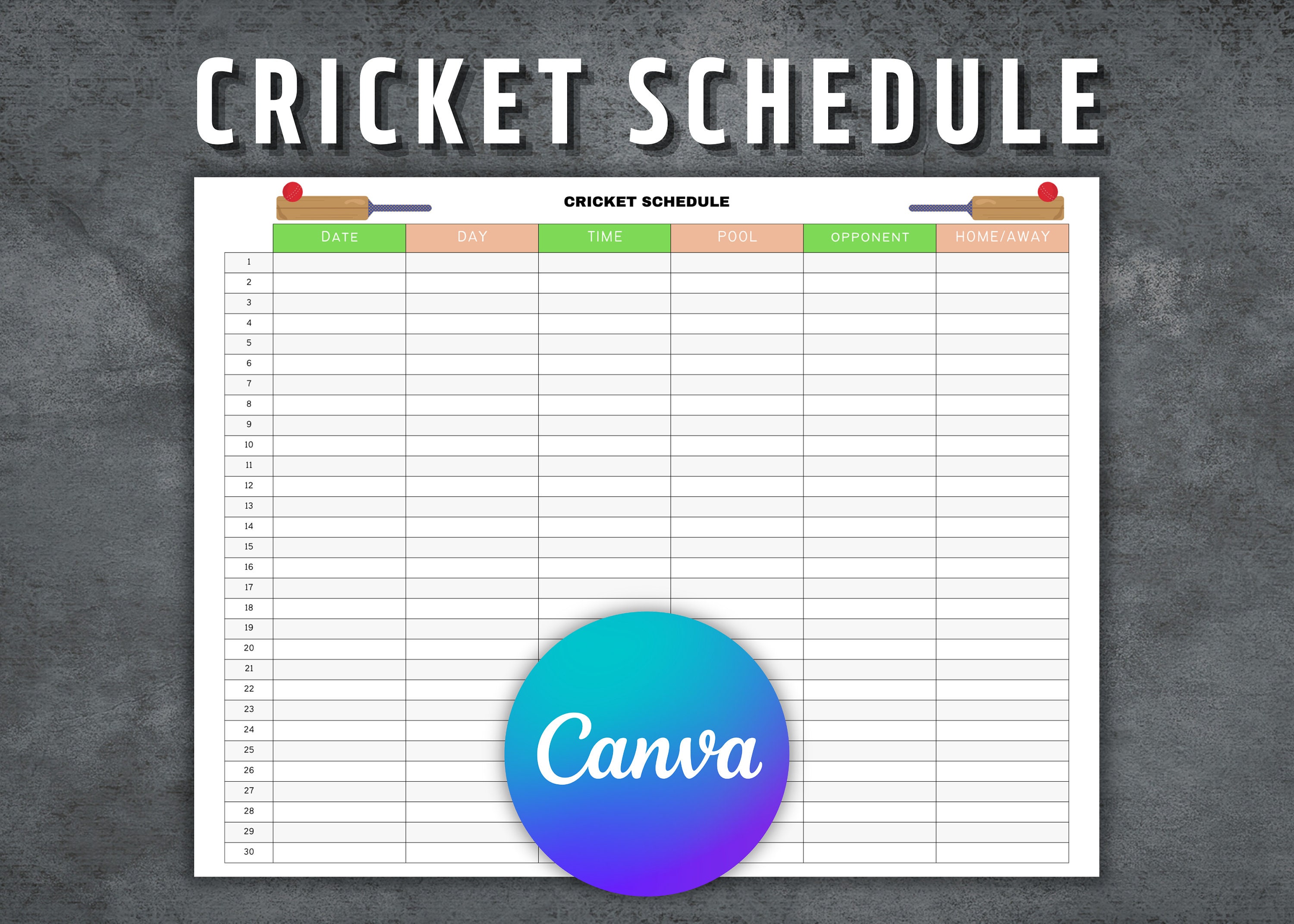 Cricket Schedule Template Printable Cricket Schedule Editable Cricket Cricket Schedule Template Printable Cricket Schedule Editable Cricket