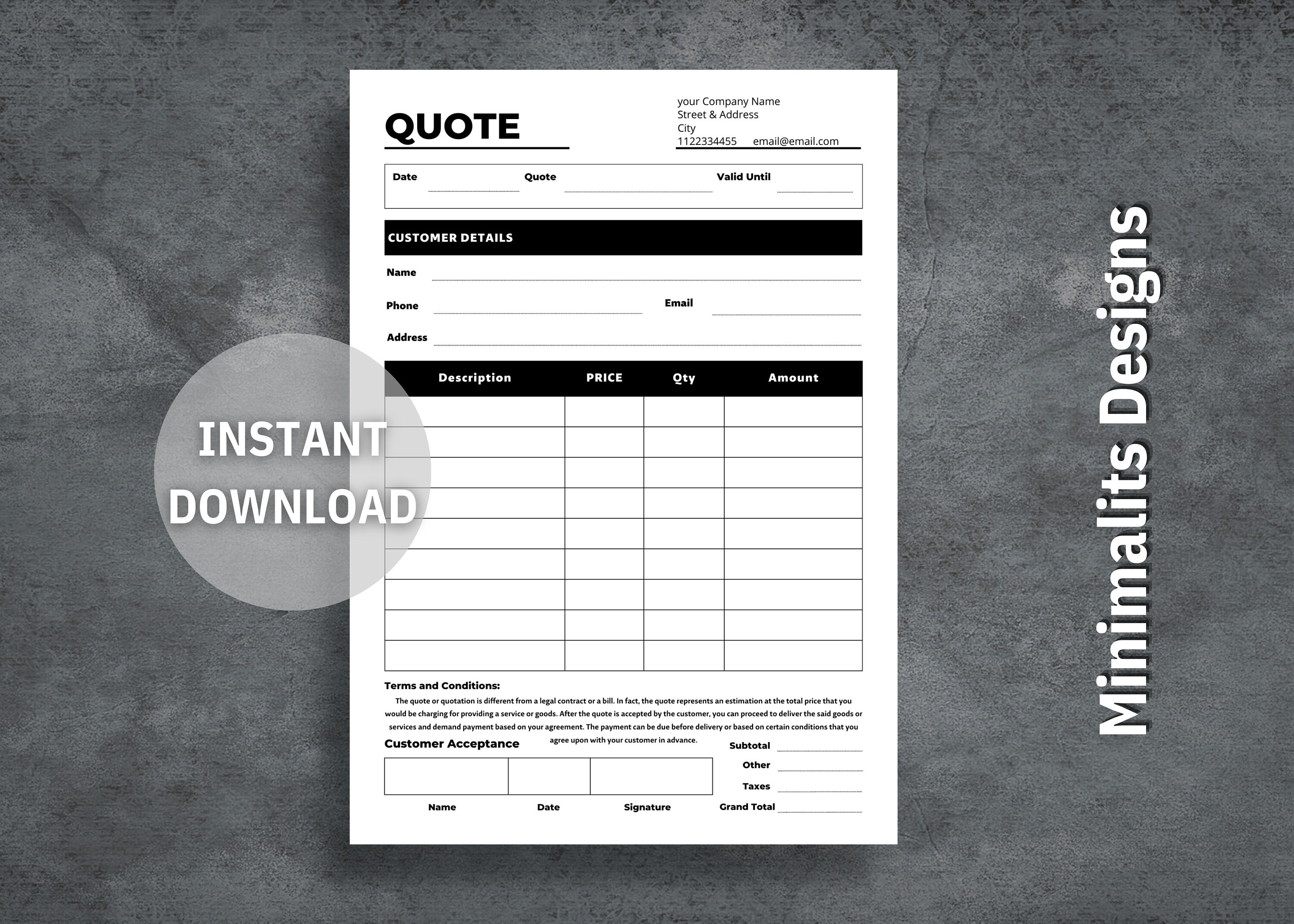 Comprehensive business template package.