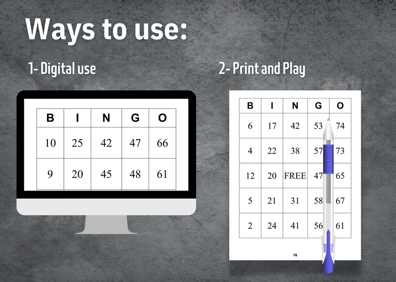 Bingo Game, Printable Bingo Cards, Traditional Bingo, 2000 Bingo Pages