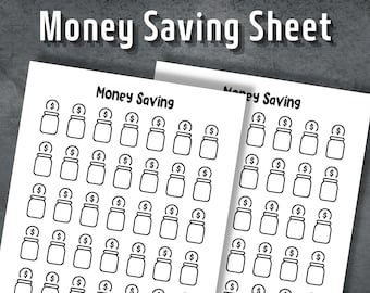 Money Saving, Saving Tracker, Money Tracker, Savings Chart, Savings Challenge, Instant Download